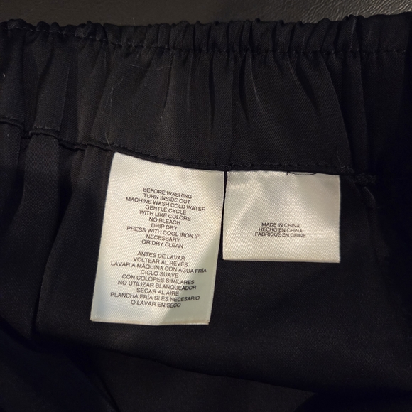 Nine West Black Faux Wrap Satin Finish Midi Skirt Size S NWT - Picture 7 of 16